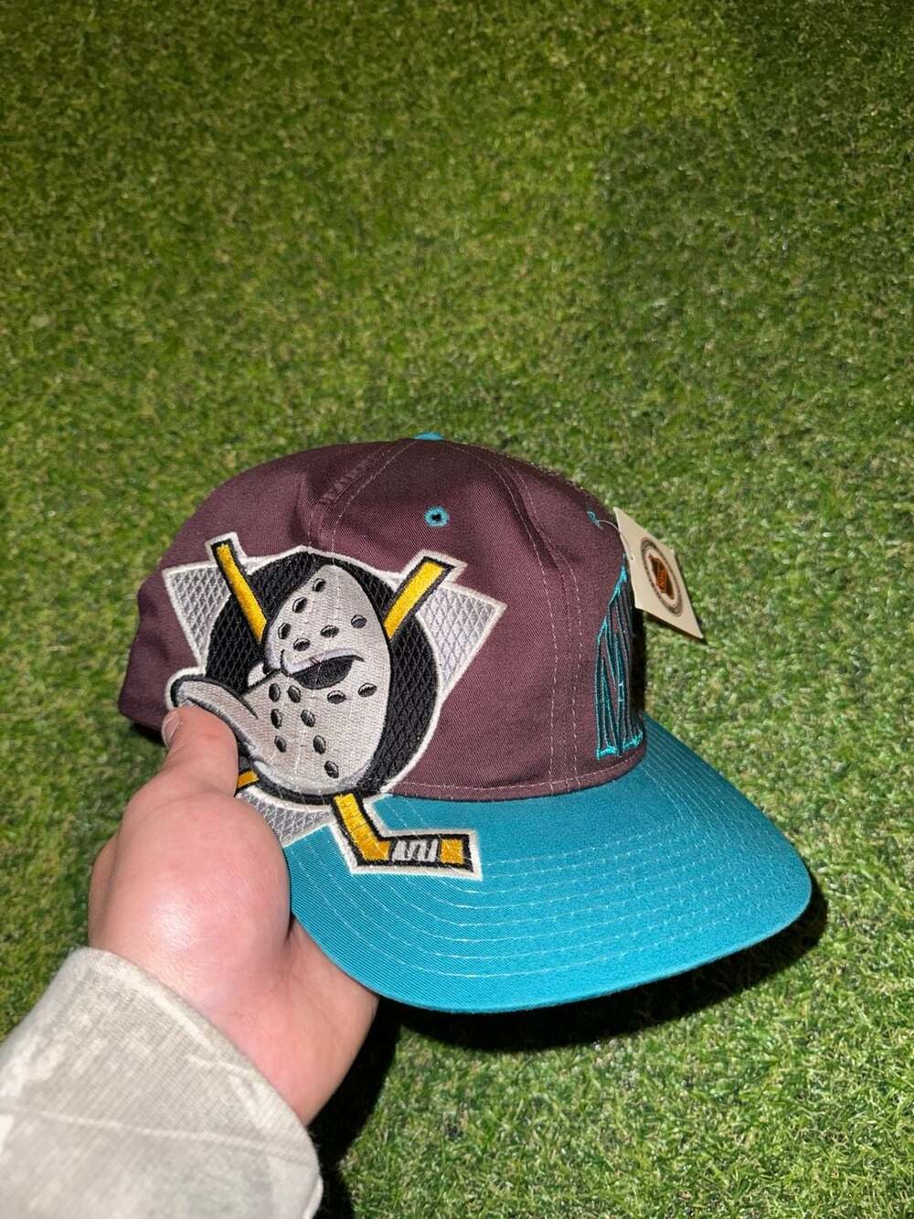 Vintage starter Mighty Ducks NHL Hat signed
